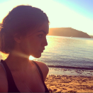 <p>Home and Away actress Charlotte Best enjoy the evening sunshine.</p>