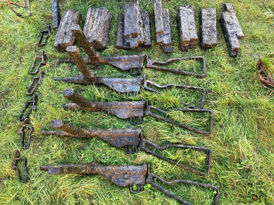 The guns were handed to a local museum. (SWNS)
