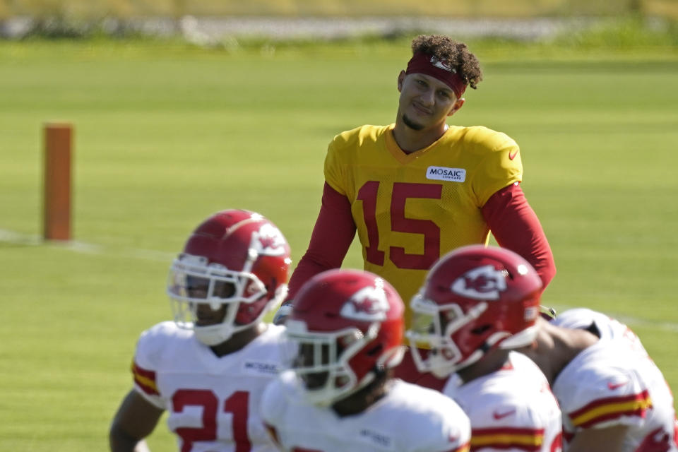 Kansas City Chiefs quarterback Patrick Mahomes have won 38 games the past three regular seasons. (AP Photo/Charlie Riedel)