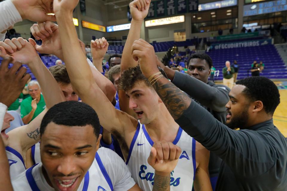 The Florida Gulf Coast University men's basketball team defeated visiting Austin Peay in their final game of the regular season Friday, Feb. 24, 2023 with a final score of 71-89