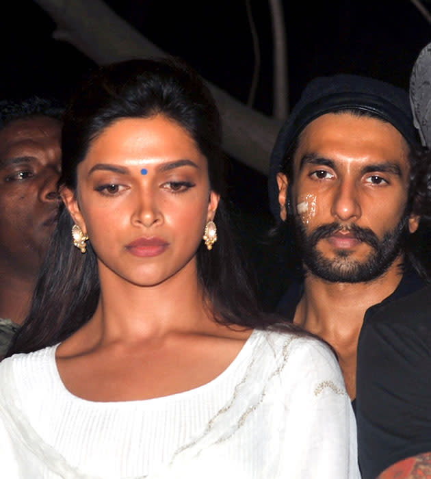 Deepika and Ranveer during the protest march