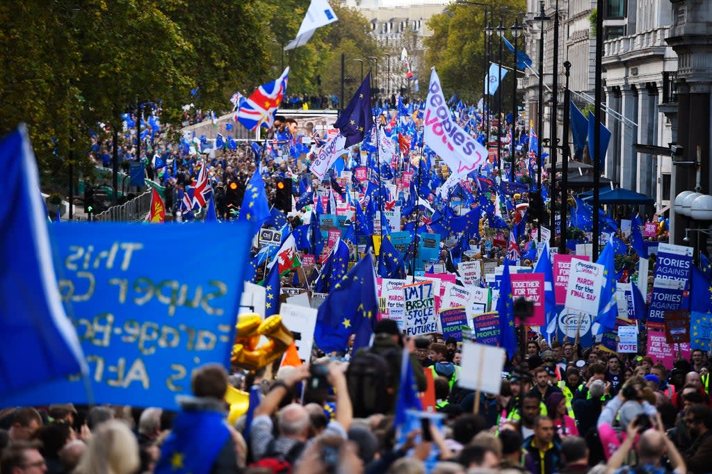 Hundreds of thousands show their support for our Final Say campaign in London, October 2019  (Getty)