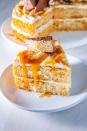 <p>This easy caramel sauce hack makes simple work of a fancy-looking cake. If you’re super-short on time, whisk caramel sauce into pre-made frosting too.</p><p>Get the <a href="https://www.delish.com/uk/cooking/recipes/a29315814/salted-caramel-cake/" rel="nofollow noopener" target="_blank" data-ylk="slk:Tunnocks Salted Caramel Cake;elm:context_link;itc:0;sec:content-canvas" class="link ">Tunnocks Salted Caramel Cake</a> recipe.</p>