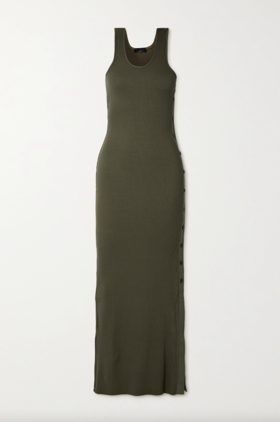 The Range Alloy Ribbed Stretch-Knit Maxi Dress