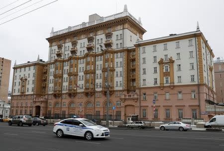 A general view of the U.S. embassy in Moscow, Russia, December 30, 2016. REUTERS/Tatyana Makeyeva