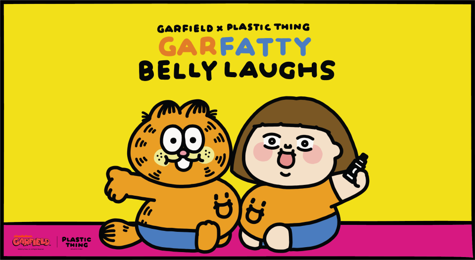 由1月20日至2月15日期間卡通角色加菲貓(Garfield)將首次聯乘本地插畫家Plastic Thing，於尖沙咀海港城美術館舉辦「GARFATTY BELLY LAUGHS」新春活動！