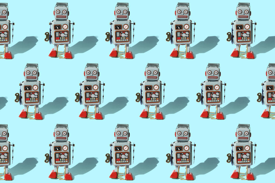 row of robots