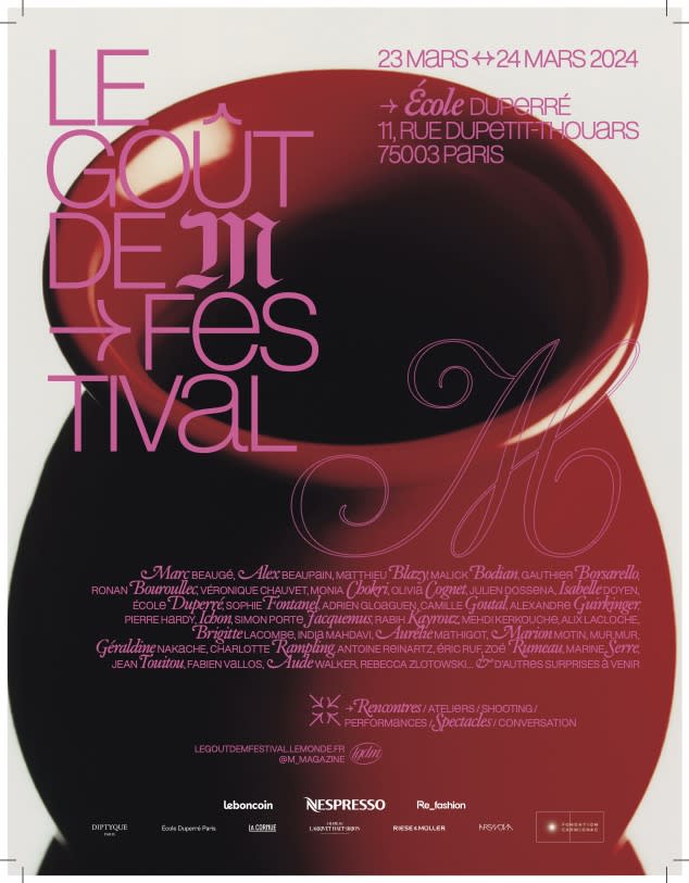 A poster for Le Goût de M Festival.