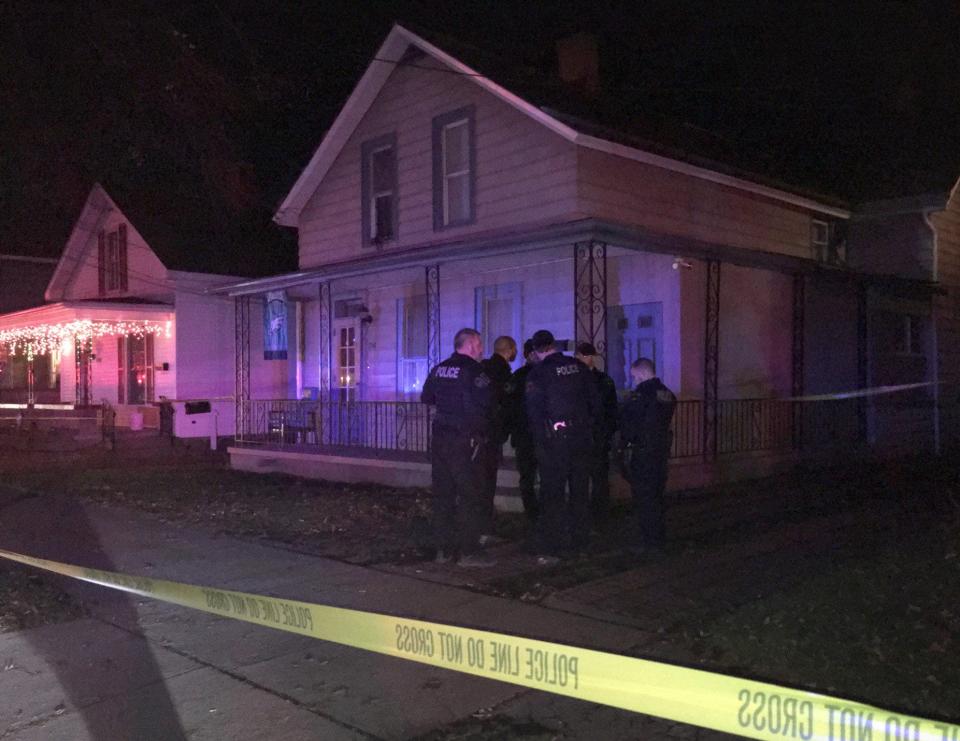 Erie police investigate the fatal shooting of Patric Phillips, 25, in his apartment in the 700 block of East 24th Street, near Wayne Street, on Dec. 7, 2019.