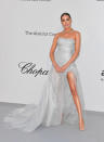 Olivia Culpo was another attendee to demonstrate how to work the thigh-split gown by Ermanno Scervino. <em>[Photo: Getty]</em>