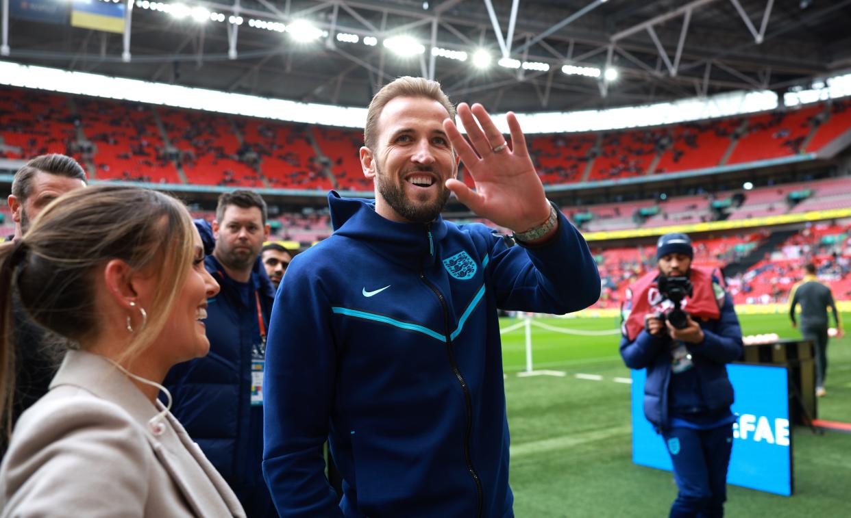 Harry Kane will receive a presentation before kick-off (The FA via Getty Images)