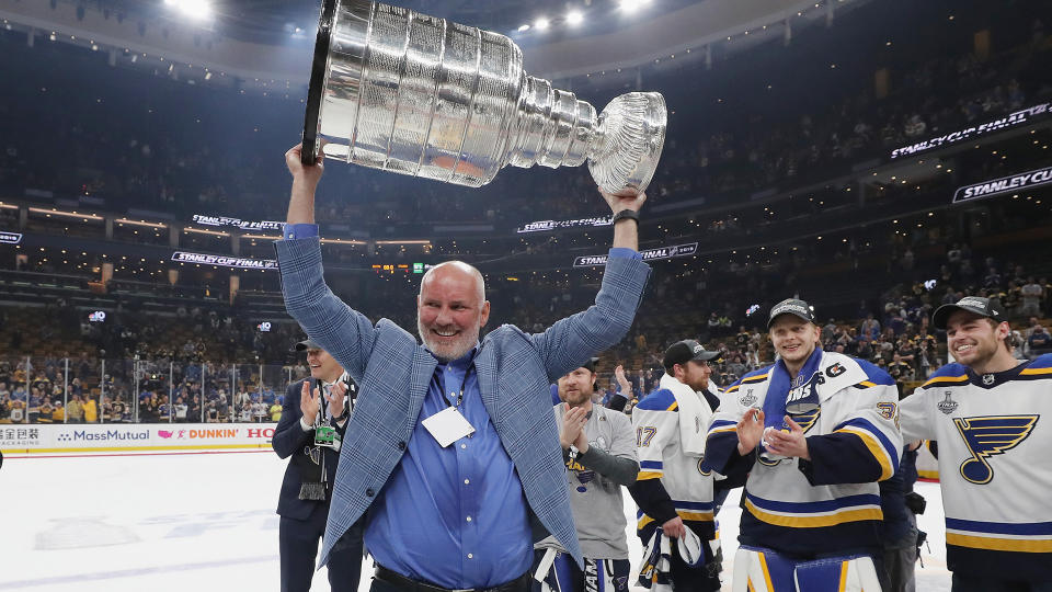 Doug Armstrong has the envious task of assembling a stacked Canadian roster. (Photo by Bruce Bennett/Getty Images)