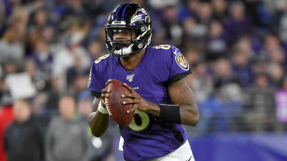 Lamar Jackson is still in disbelief over the Baltimore Ravens' elimination from the playoffs. (Will Newton/Getty Images)