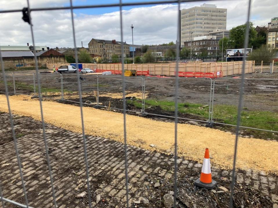 Bradford Telegraph and Argus: The Thornton Road site. The Starbucks will be built on the far side, with the energy plant being built on the side closer to the camera.