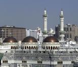 <b>MECCA, SAUDI ARABIA:</b> A view of the minarets and domes of The Grand Mosque.