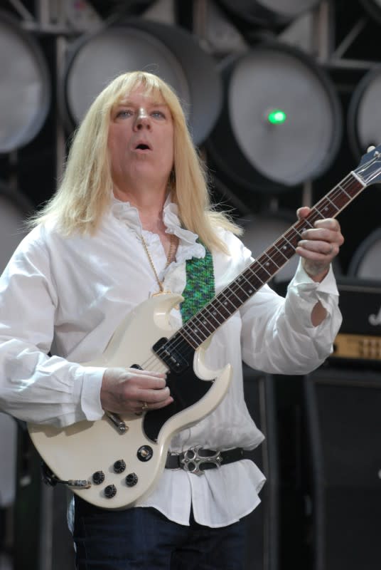 Michael McKean performs as David St. Hubbins in Spinal Tap during a Live Earth concert at Wembley Stadium in London on July 7, 2007.<p>Brian Rasic/Getty Images</p>