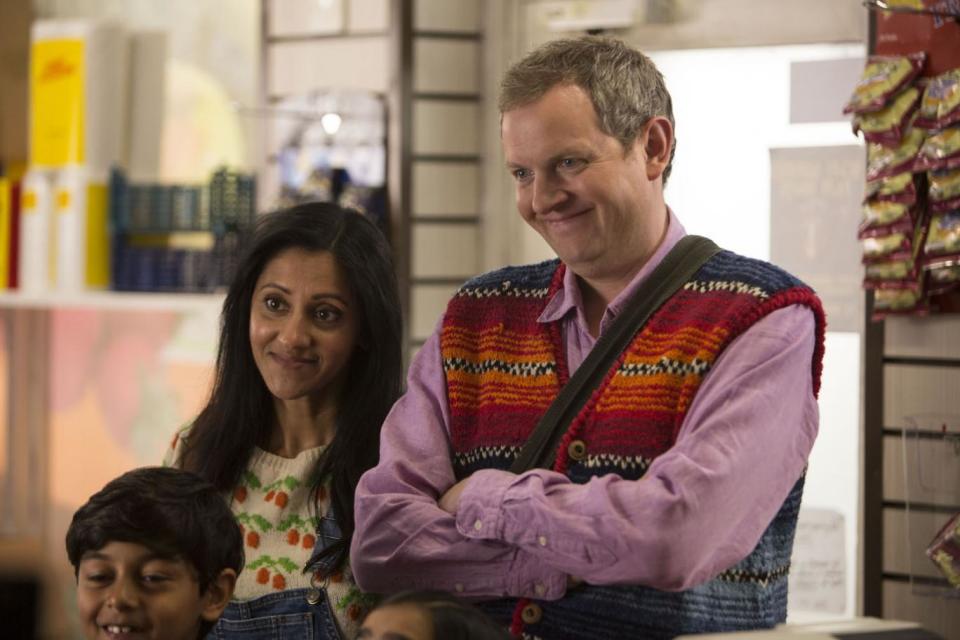 Happy families: Silas (Aaryan Basu), Meena (Manjinder Virk), Pipps (Isvari Ghai) and Matt (Miles Jupp) (ITV)