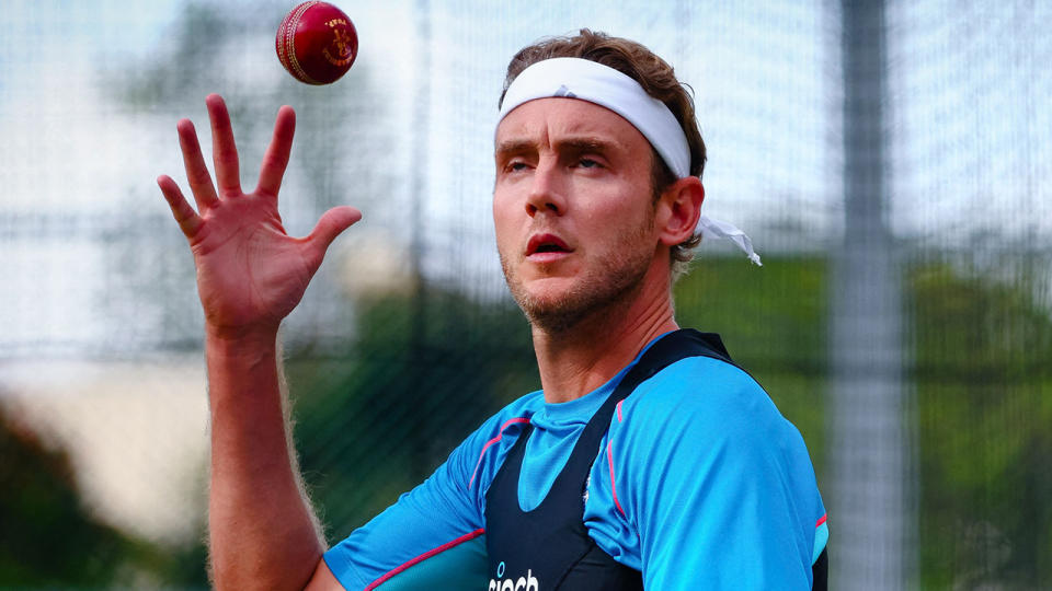 Stuart Broad has been rested for the first Ashes Test in Brisbane, leaving England without him or fellow strike bowler Jimmy Anderson. (Photo by PATRICK HAMILTON/AFP /AFP via Getty Images)