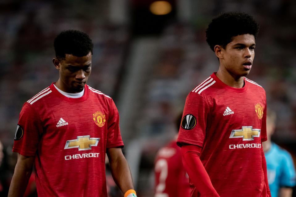 <p>Amad and Shoretire are highly rated at Old Trafford</p> (Manchester United via Getty Images)