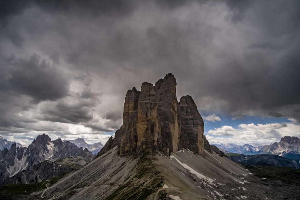 Italy's Dolomite Mountains were the scene of a deadly lightning strike during a weekend ultramarathon. (Getty)