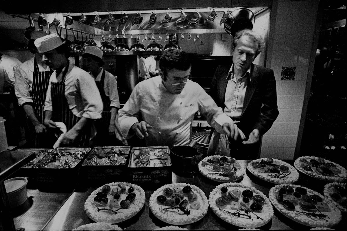 The Roux brothers in the kitchen in the 1980s (Le Gavroche (Archives))