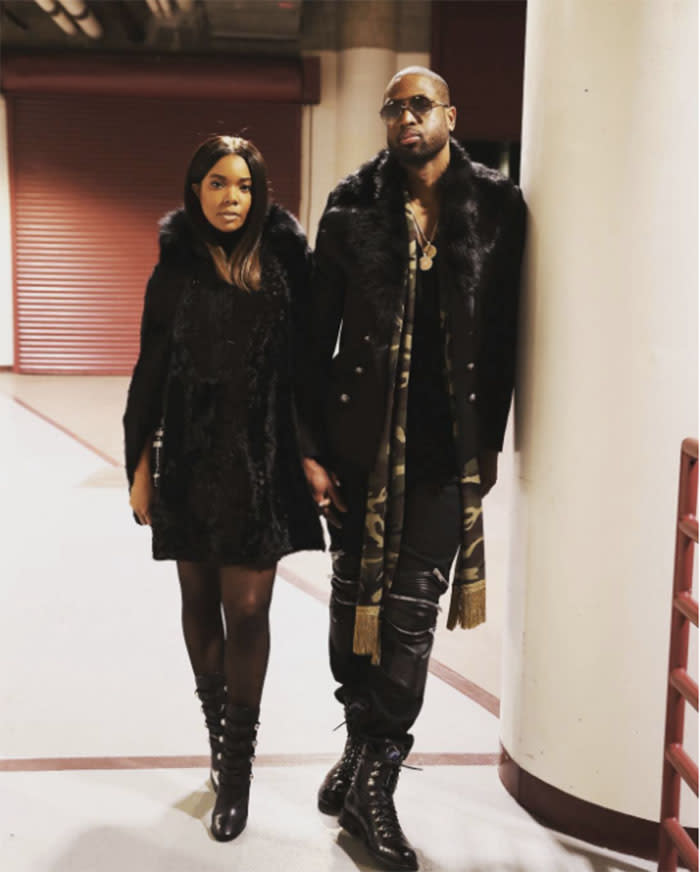 <p>In January, Union posted an image of the pair in matching fur coats. (Photo: Instagram) </p>