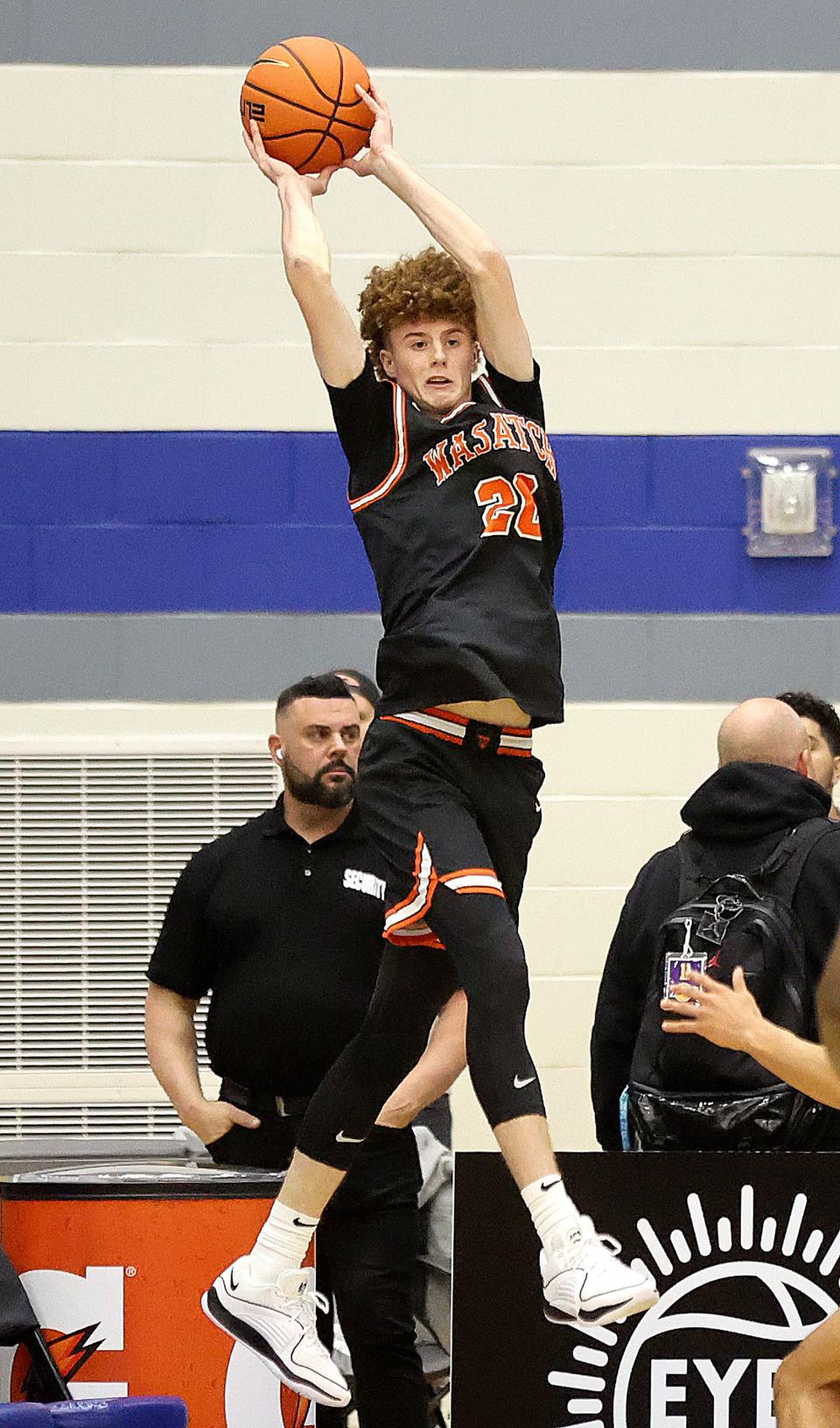 Wasatch Academy’s Fischer Brown passes the ball during a National Hoopfest Utah Tournament game against Montverde at Pleasant Grove High School in Pleasant Grove on Monday, Nov. 20, 2023. Montverde won 88-53. | Kristin Murphy, Deseret News