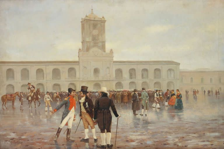 La Revolución de Mayo, óleo de Francisco Fortuny