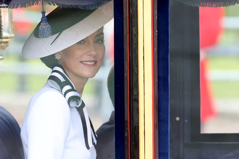 Princess of Wales during Trooping the Colour at Buckingham Palace