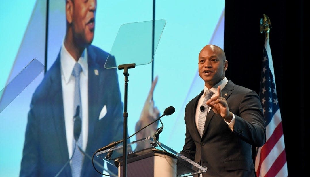 Gov. Wes Moore continued to advocate for offshore wind energy at the International Offshore Wind Partnering Forum in Baltimore on Wednesday, March 29 drawing a strong rebuke of the industry by Rep. Andy Harris.