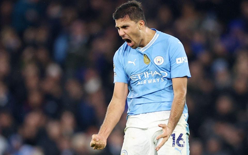 Rodri celebrates bringing Manchester City level