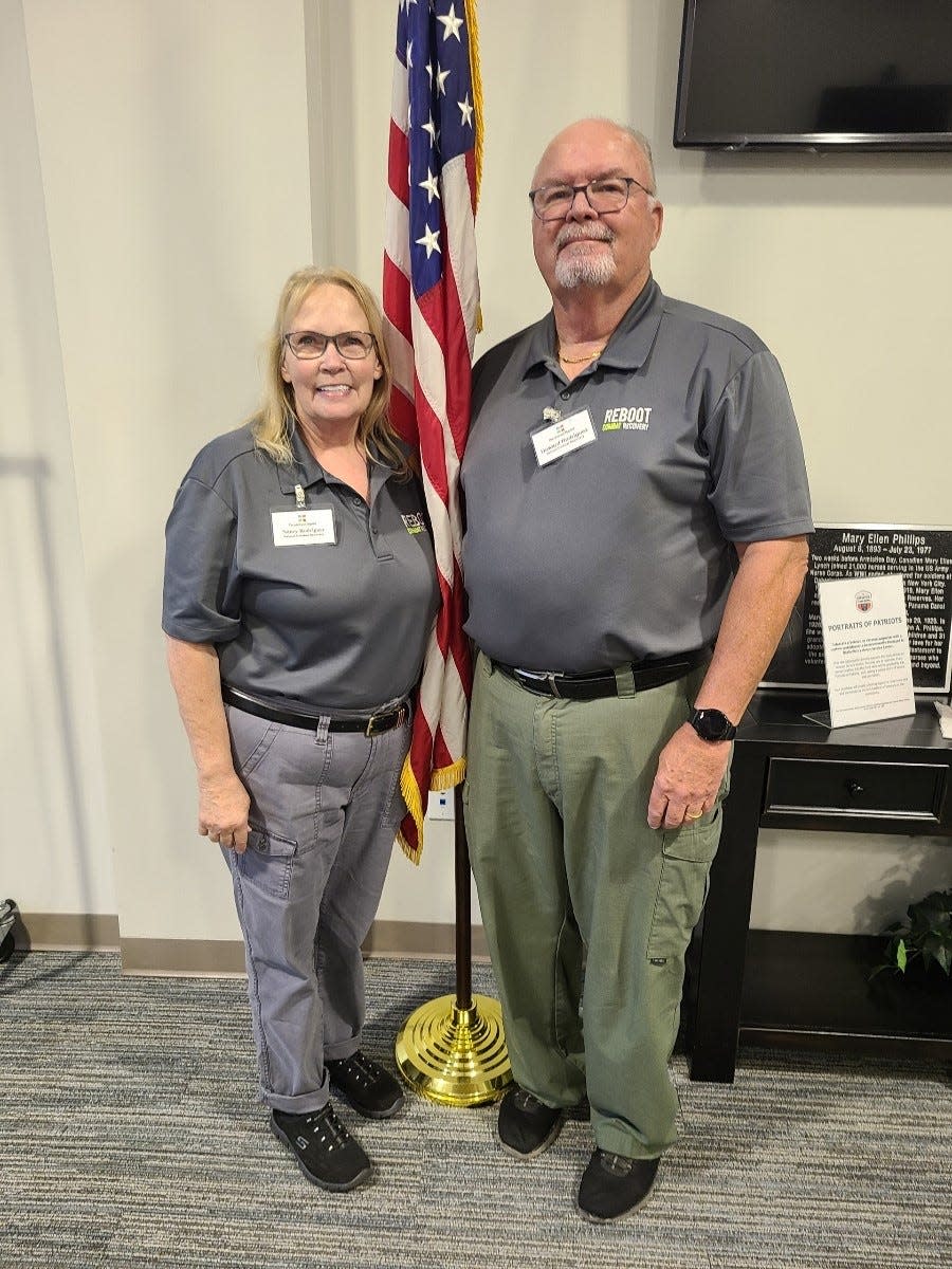 Harold and Nancy Rodriguez, volunteers for Reboot Recovery, support groups for combat veterans
