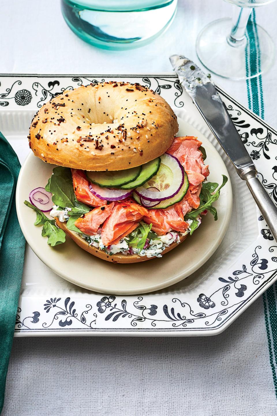 Salmon Bagel Sandwiches