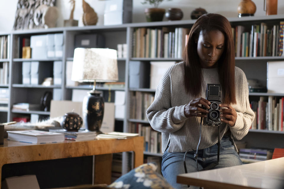 This image released by Universal Pictures shows Issa Rae in a scene from "The Photograph." (Sabrina Lantos/Universal Pictures via AP)