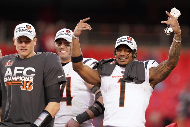 Joe Burrow and Ja'Marr Chase's dads celebrated Bengals AFC title together