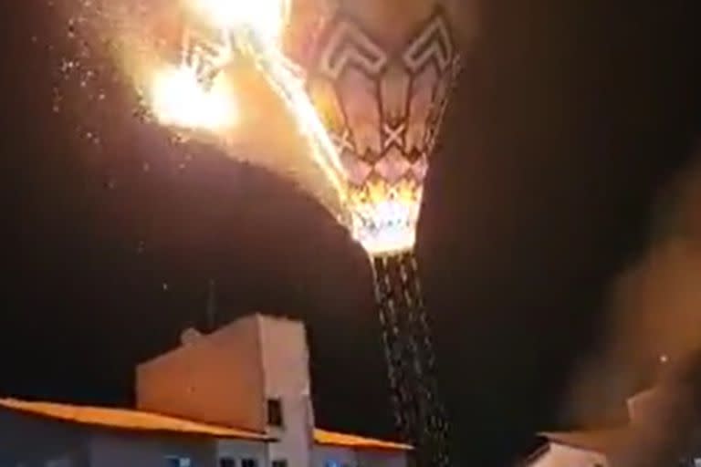 Un globo aerostático se prendió fuego y cayó sobre un edificio en San Pablo, Brasil