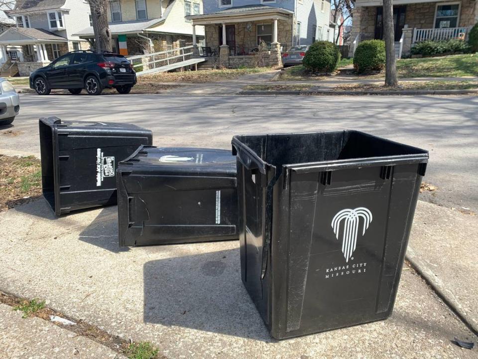 Kansas City’s current recycling bins.