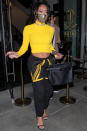 <p>Saweetie shined bright in yellow during a dinner at Catch LA.</p>