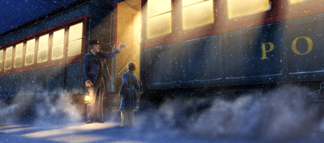 A scene from the computer animated motion picture "The Polar Express."