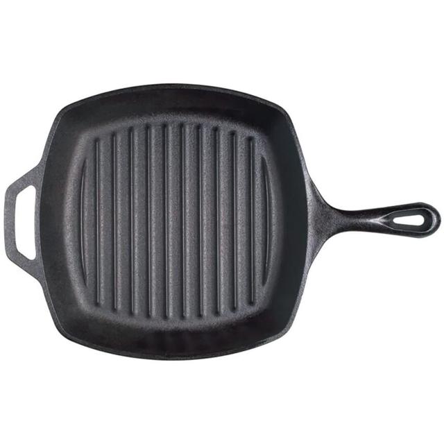 Utopia Kitchen Pre-Seasoned Cast-Iron Square Grill Pan - 10.5-Inch