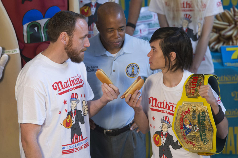 Nathans Famous hot dog eating contest