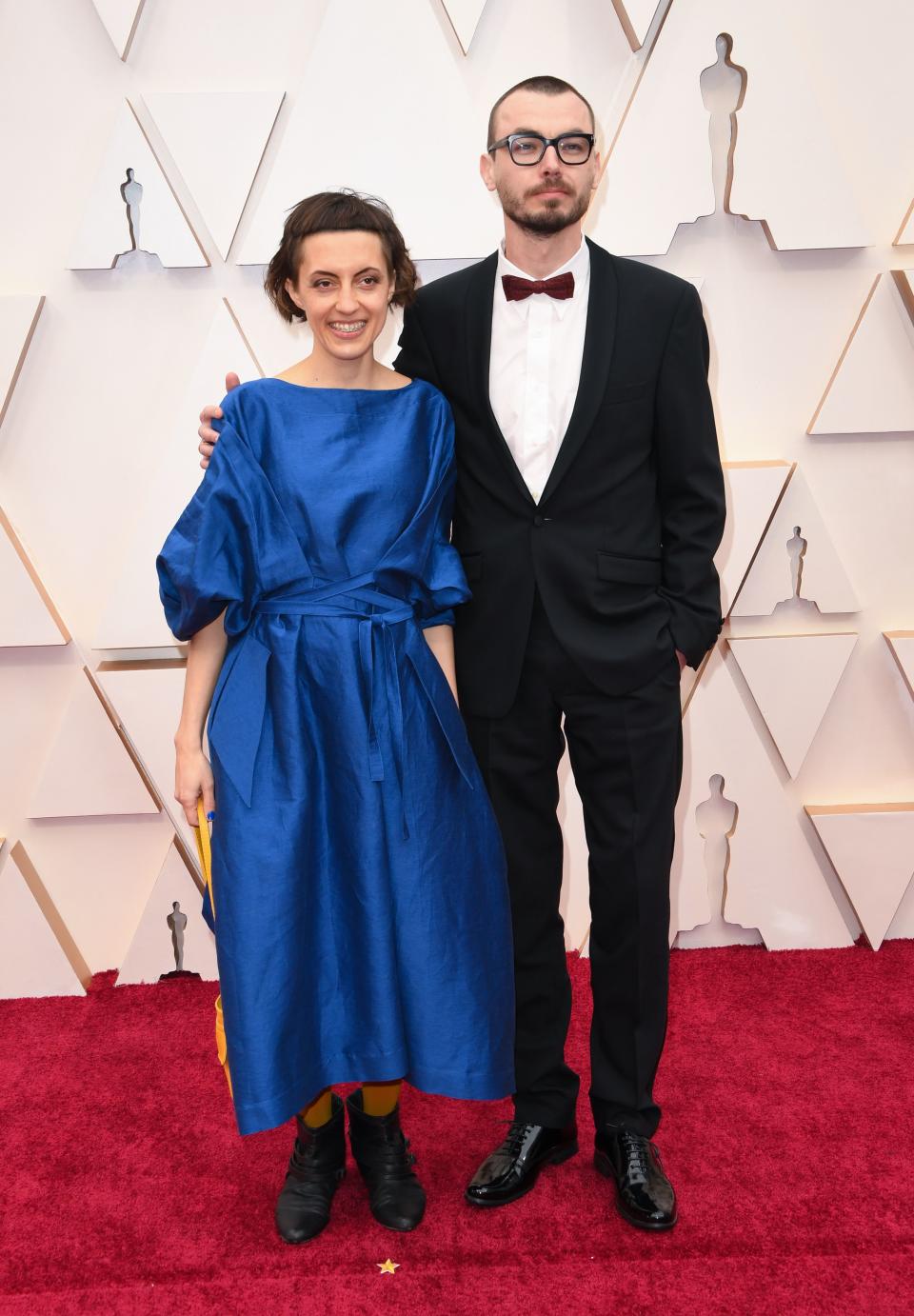 Tajik director Daria Kashcheeva and guest arrive for the 92nd Oscars at the Dolby Theatre in Hollywood, California on February 9, 2020. (Photo by Robyn Beck / AFP) (Photo by ROBYN BECK/AFP via Getty Images)