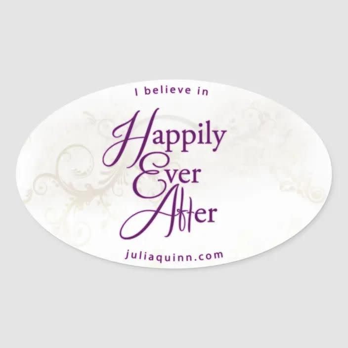 Oval Happily Ever After Sticker