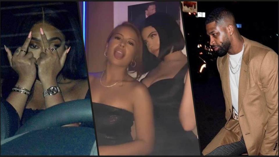 <p>Kylie Jenner was in the same room as ex-BFF Jordyn Woods and her sister’s ex Tristan Thompson last night. The awkward encounter went down at Bootsy Bellows Friday night in West Hollywood during a birthday party for their longtime friend, Stassi Karanikolaou. Kylie had backup by showing up with her sister, Kendall, and Jordyn Woods […]</p> <p>The post <a rel="nofollow noopener" href="https://theblast.com/kylie-jenner-jordyn-woods-tristan-thompson-stassi-birthday/" target="_blank" data-ylk="slk:Kylie Jenner, Jordyn Woods & Tristan Thompson Reunite at Birthday Party;elm:context_link;itc:0;sec:content-canvas" class="link ">Kylie Jenner, Jordyn Woods & Tristan Thompson Reunite at Birthday Party</a> appeared first on <a rel="nofollow noopener" href="https://theblast.com" target="_blank" data-ylk="slk:The Blast;elm:context_link;itc:0;sec:content-canvas" class="link ">The Blast</a>.</p>