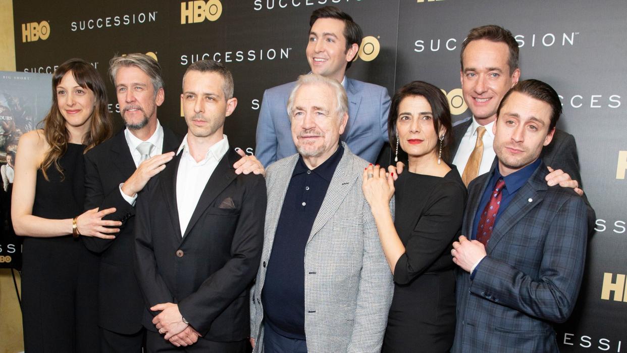 New York, NY - May 22, 2018: Natalie Gold, Alan Ruck, Jeremy Strong, Nicholas Braun, Brian Cox, Hiam Abbass, Matthew Macfadyen, Kieran Culkin, J.