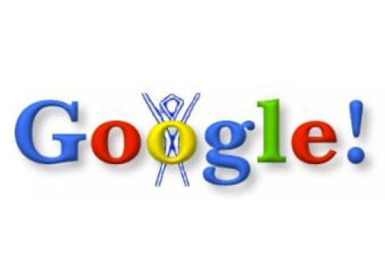 The <a href="http://www.google.com/logos/logos98-3.html" target="_hplink">first-ever Google doodle</a> was a simple stick figure behind the second "O" in the logo on Aug. 30, 1998. It represented the founders' recent trip to the Burning Man festival.