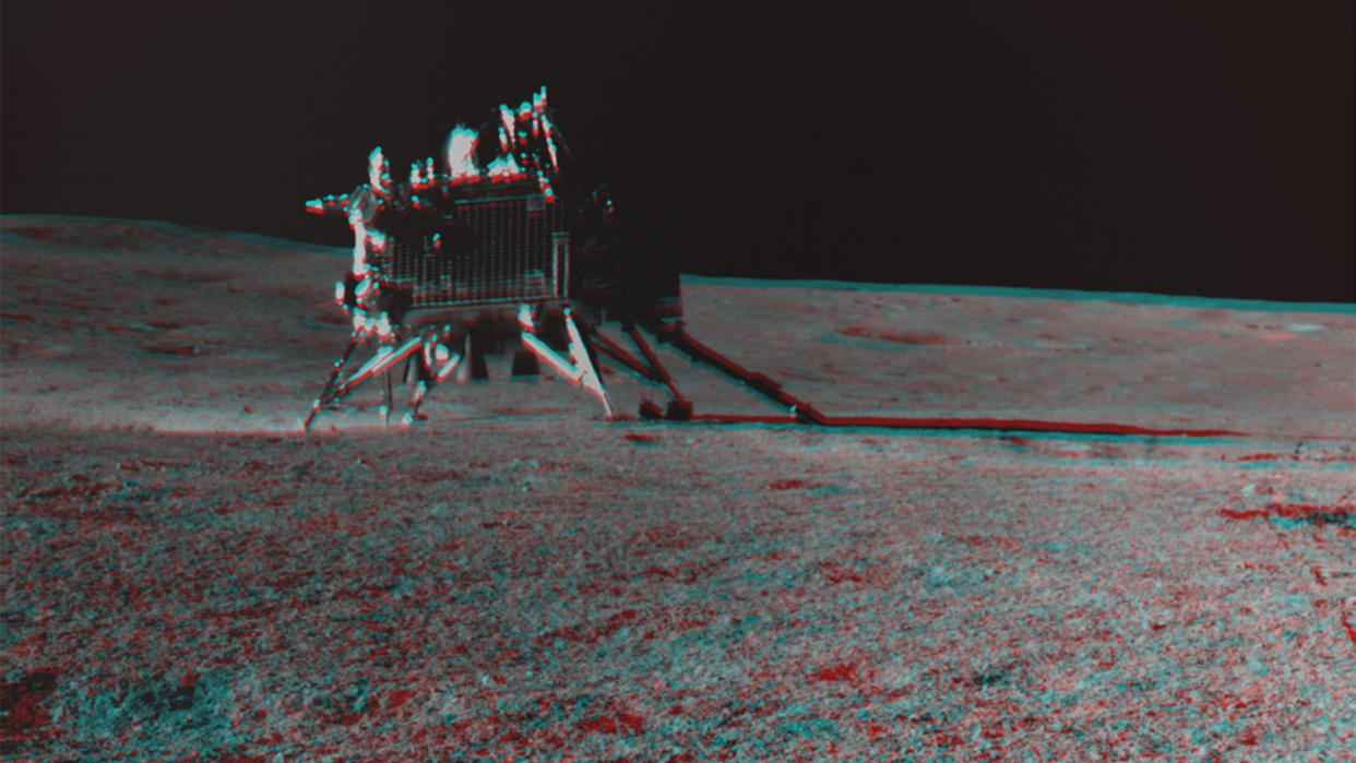  A lander on the lunar surface. 