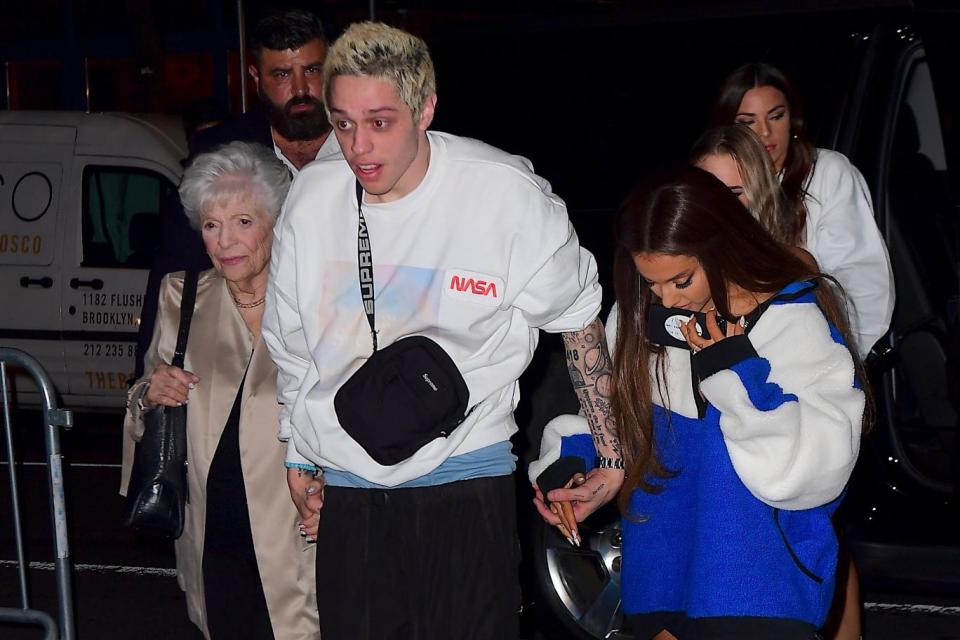 Meet the family: Pete Davidson with Ariana Grande and her grandmother (SplashNews.com)