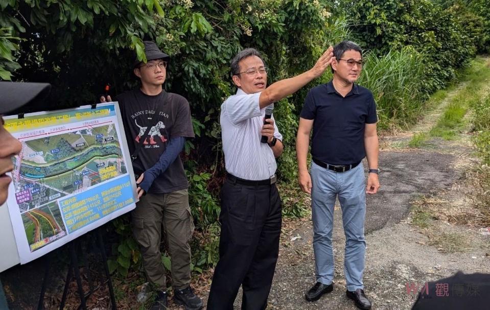 在莿桐地區，虎尾溪大美虎溪新榮橋下游堤段工程計劃在左、右岸各新建堤防300公尺，預計今年內完成用地取得，總經費約8800萬，並將於2025年提報工程經費9500萬元。劉建國表示，會全力爭取相關經費，確保工程順利進行。