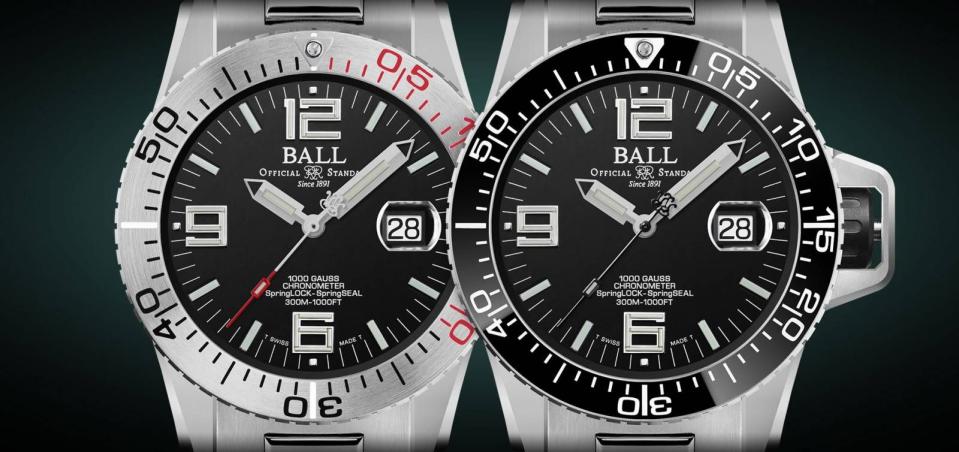 BALL發表的全新Engineer Hydrocarbon EOD錶款，是與美國海軍「特種排爆部隊」（Explosive Ordnance Disposal）合作設計，有精鋼錶圈與陶瓷錶圈兩種款式。